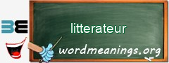 WordMeaning blackboard for litterateur